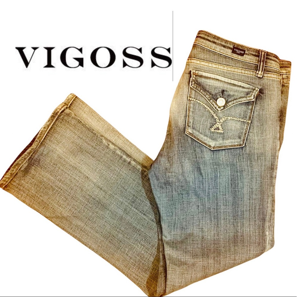 Vigoss Bootcut Whisker Wash Jeans Juniors Size 13